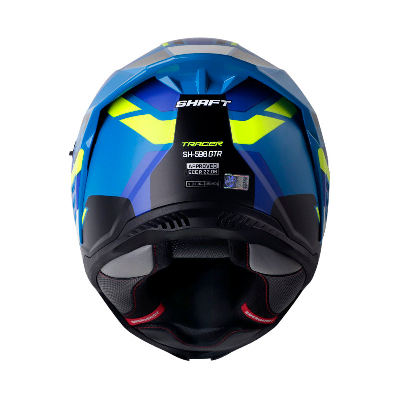 CASCO SHAFT SH-598GTR TRACER MATE AZUL AMARILLO IRIDIUM