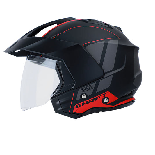 CASCO SHAFT SH-227 SHOCK MATE NEGRO ROJO