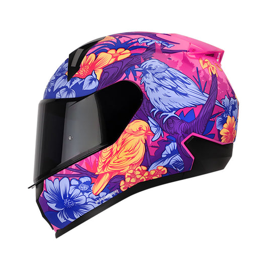 CASCO SHAFT SH-560 LUSTRUM MATE FUCSIA MORADO VISOR HUMO