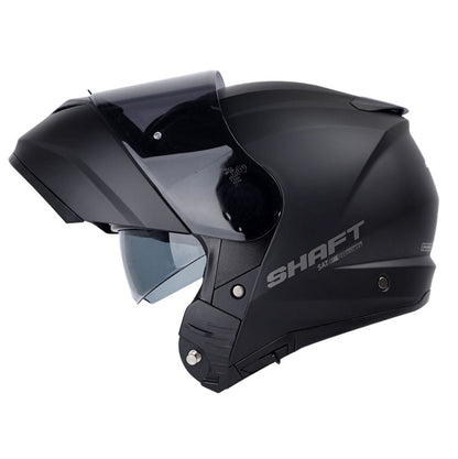 CASCO SHAFT SH-3690DV SOLID MATE NEGRO VISOR HUMO