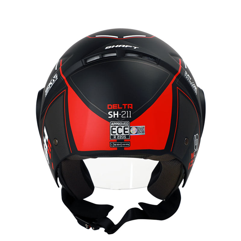 CASCO SHAFT SH 211 DELTA MATE NEGRO ROJO American Motos