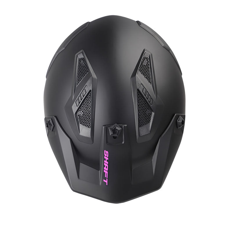 CASCO SHAFT SH-225 PILOT SOLID MATE NEGRO FUCSIA + ACCESORIO