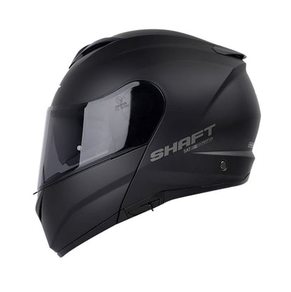 CASCO SHAFT SH-3690DV SOLID MATE NEGRO VISOR HUMO