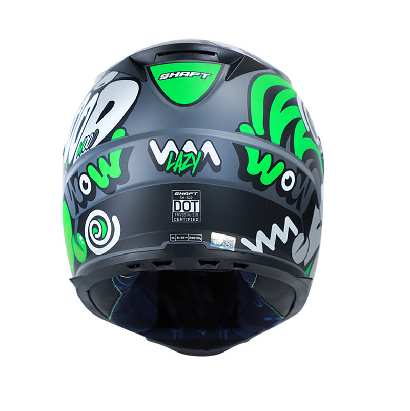 CASCO SHAFT SH-502 LAZY MATE GRIS VERDE NEON