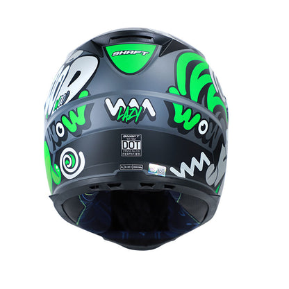 CASCO SHAFT SH-502 LAZY MATE GRIS VERDE NEON