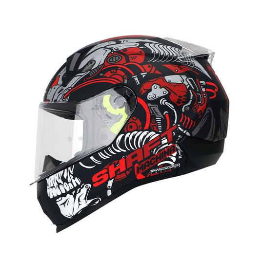 CASCO SHAFT SH-560 MACHINA MATE NEGRO ROJO