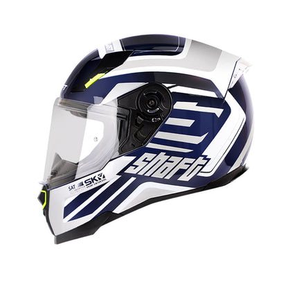 CASCO SHAFT SH-562 TRUKEER BLANCO AZUL NAVY