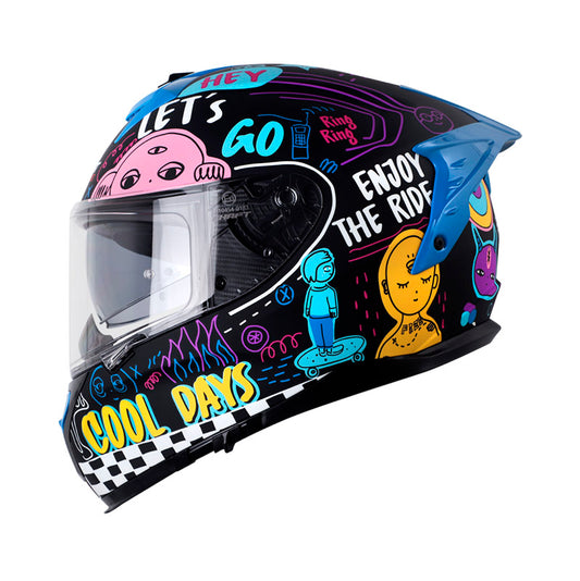 CASCO SHAFT SH-610EVO COOL DAYS MATE NEGRO AMARILLO NEON