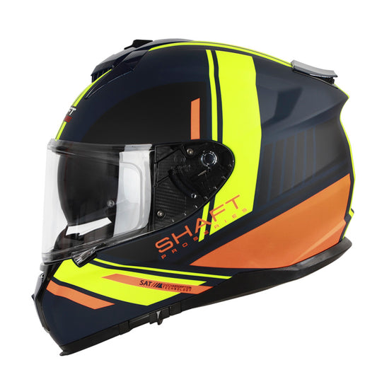 CASCO SHAFT SH-610DV PRO BLOCK AZUL NAVY NARANJA NEON