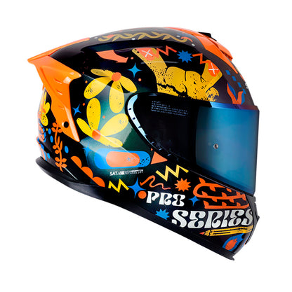 CASCO SHAFT SH-610EVO FINGERZ CAMALEON AMANILLO NEON HUMO