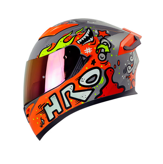 CASCO HRO HRO-514DV FUNNER NARDO NARANJA NEON VISOR IRIDIUM