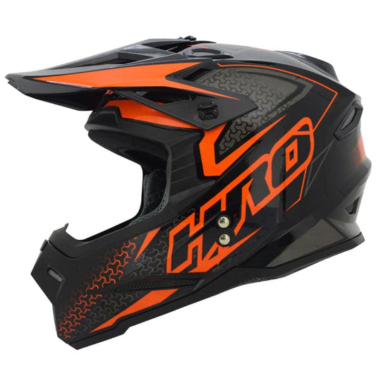 CASCO HRO HRO-MX03 LIXE NEGRO NARANJA NEON