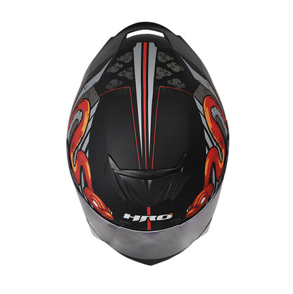 CASCO HRO HRO-511 SABURO MATE NEGRO ROJO