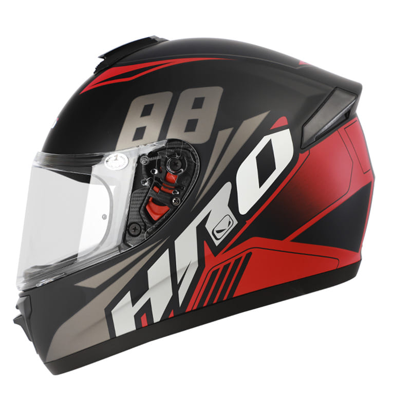 CASCO HRO HRO-516 ZURKO MATE NEGRO ROJO