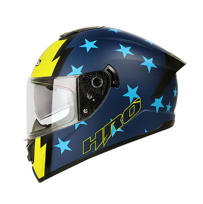 CASCO HRO HRO-518DV PATRIOT AZUL NAVY AMARILLO NEON