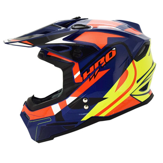 CASCO HRO HRO-MX03 VIZTRO AZUL NARANJA NEON