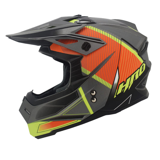 CASCO HRO HRO-MX03 LAPARA MATE NEGRO NARANJA NEON