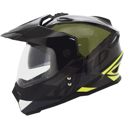 CASCO HRO HRO-MX330DV DOZER NEGRO AMARILLO NEON