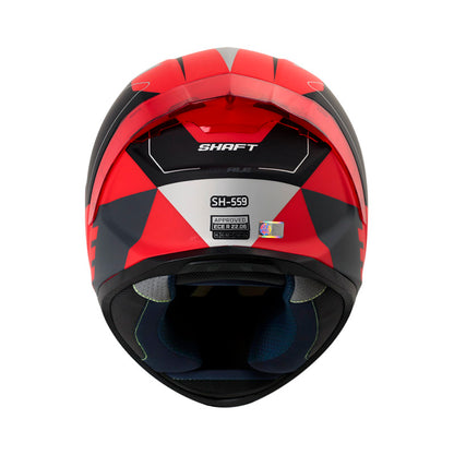 CASCO SHAFT SH-559 GINALE MATE ROJO GRIS VISOR IRIDIUM ROJO