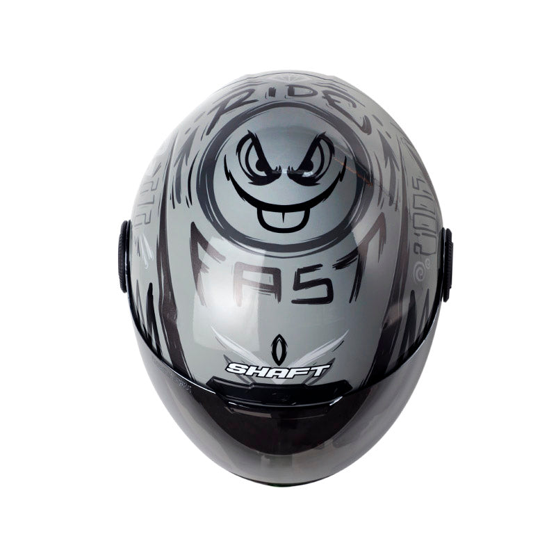 CASCO SHAFT SH-212 GOOD LUCK GRIS GRIS VISOR PLATA