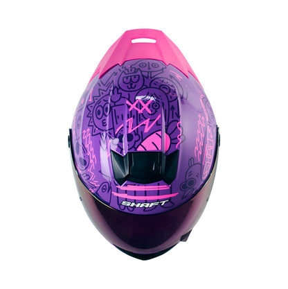 CASCO SHAFT SH-502SP PEEPS MORADO FUCSIA VISOR IRIDIUM