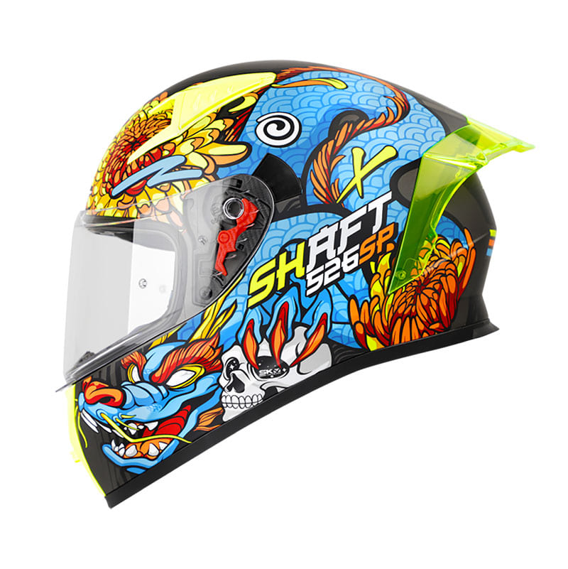 CASCO SHAFT SH-526SP DRAKON MATE NEGRO AMARILLO NEON