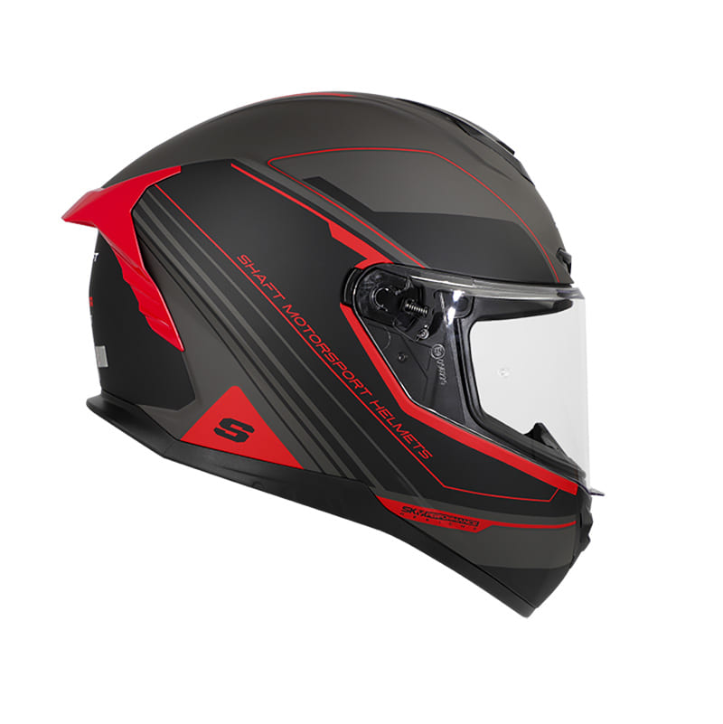 CASCO SHAFT SH-542GT APPEAR MATE NEGRO ROJO