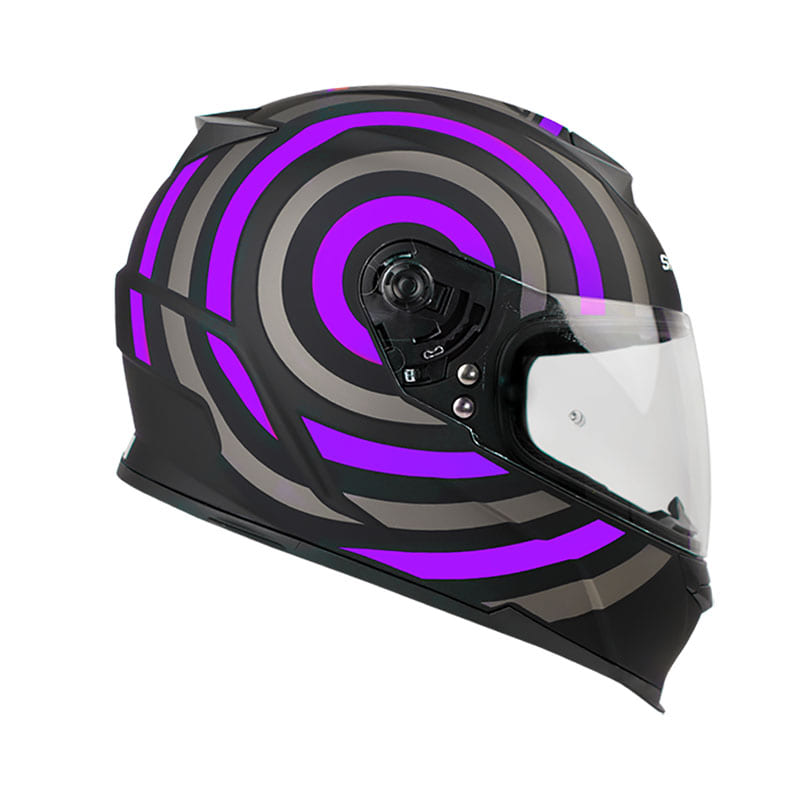 CASCO SHAFT SH-502 C-RAY MATE NEGRO MORADO NEON