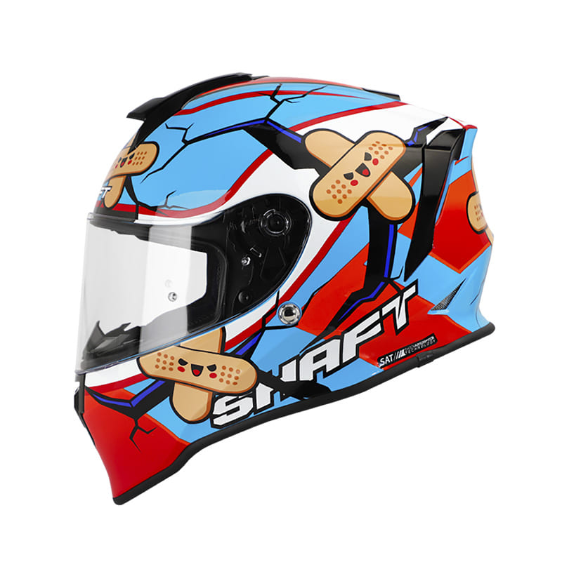 CASCO SHAFT SH-551 NEVER BROKE AZUL NARANJA NEON