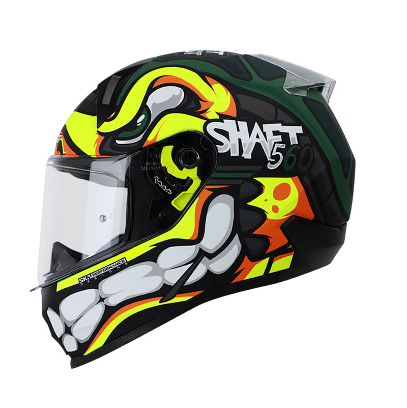 CASCO SHAFT SH-560 FLASH MATE VERDE NEON AMARILLO NEON