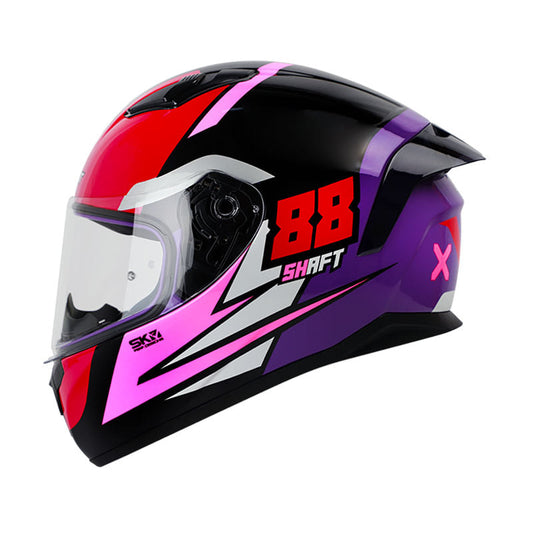 CASCO SHAFT SH-582SP KAOS NEGRO FUCSIA NEON