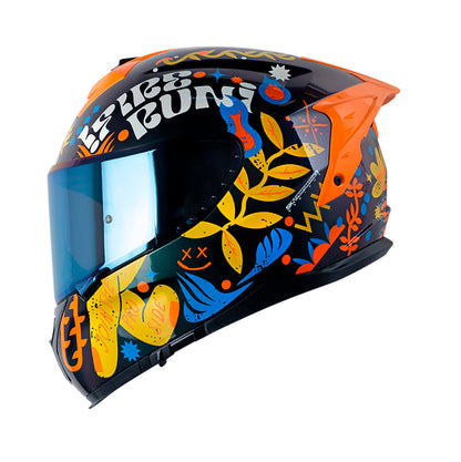 CASCO SHAFT SH-610EVO FINGERZ CAMALEON AMANILLO NEON HUMO