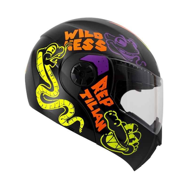 CASCO ICH ICH-3110S REPTILIAN MATE NEGRO NARANJA NEON