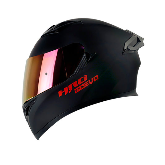 CASCO HRO HRO-514DV SOLID MATE NEGRO ROJO IRIDIUM ROJO