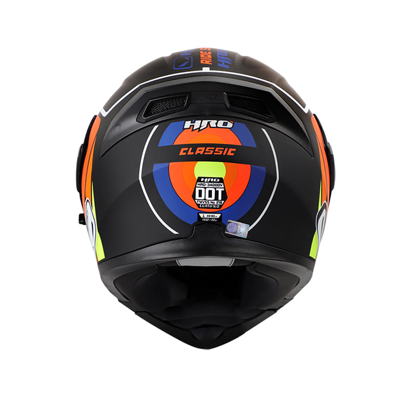 CASCO HRO HRO-3400DV CLASSIC MATE NEGRO NARANJA NEON