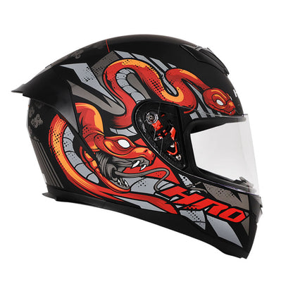 CASCO HRO HRO-511 SABURO MATE NEGRO ROJO