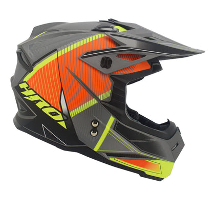 CASCO HRO HRO-MX03 LAPARA MATE NEGRO NARANJA NEON