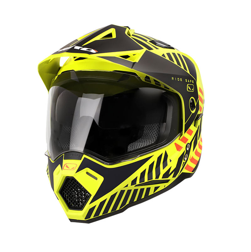 CASCO HRO HRO-MX330DV BARS MATE AMARILLO NEON AZUL NAVY