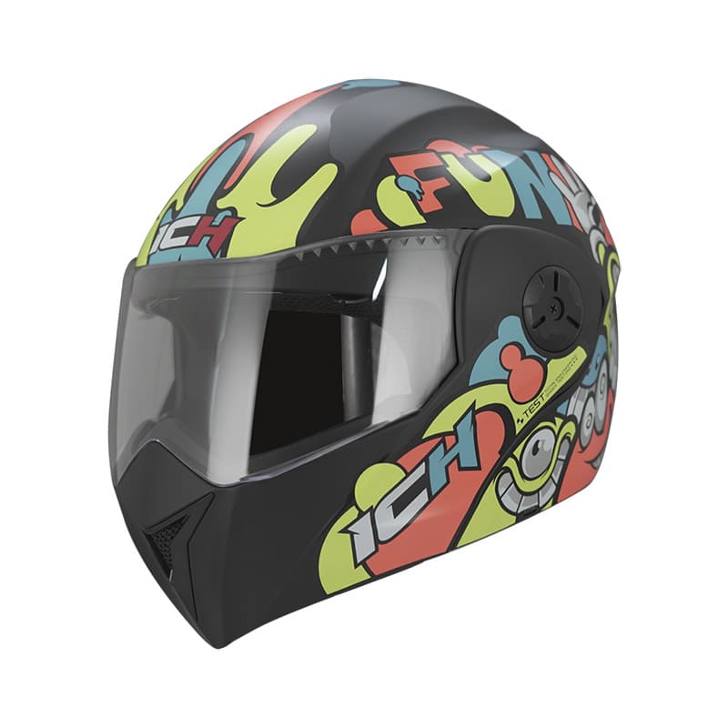 CASCO ICH ICH-3110S FUN MATE NEGRO AMARILLO NEON