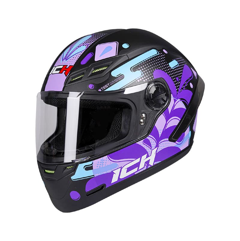 CASCO ICH ICH-501SP SUNFLOWER MATE NEGRO MORADO NEON