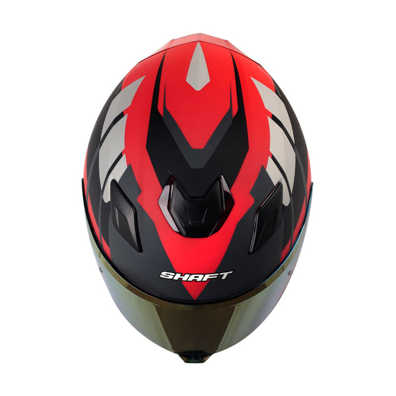 CASCO SHAFT SH-559 GINALE MATE ROJO GRIS VISOR IRIDIUM ROJO