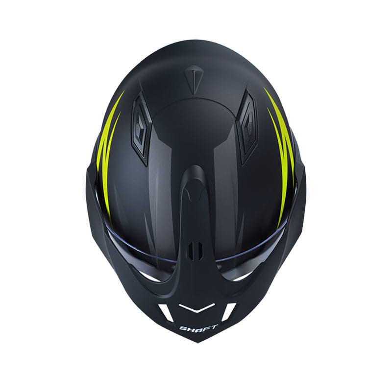 CASCO SHAFT SH-227 SKUARE MATE NEGRO AMARILLO NEON