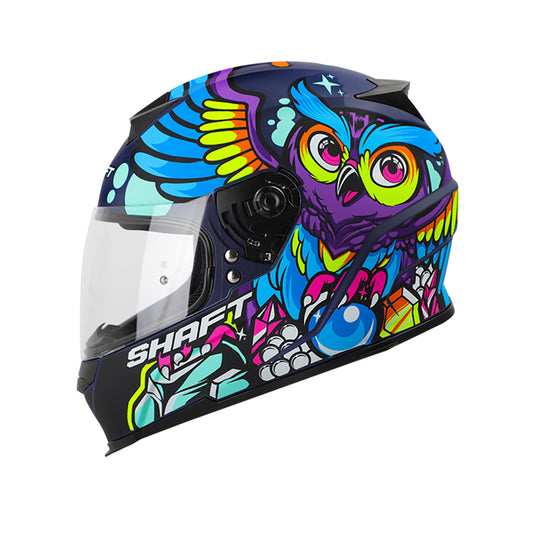 CASCO SHAFT SH-502 OWL AZUL NAVY AMARILLO NEON