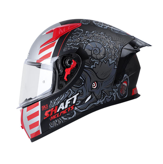 CASCO SHAFT SH-526SP FOSSIL EVO MATE NEGRO ROJO SM