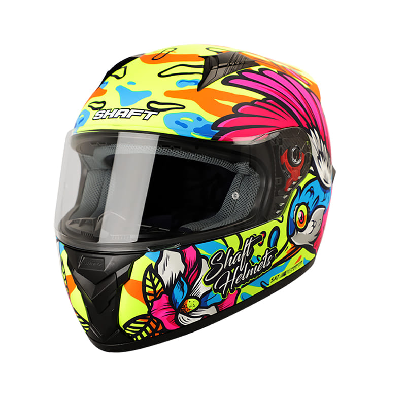 CASCO SHAFT SH-581EVO COLIBRI MATE AMARILLO NEON AZUL