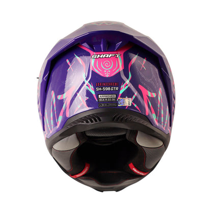 CASCO SHAFT SH-598GTR ADRENOCHROME MORADO FUCSIA VISOR MORADO