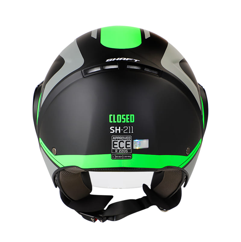 CASCO SHAFT SH-211 CLOSED MATE NEGRO VERDE NEON