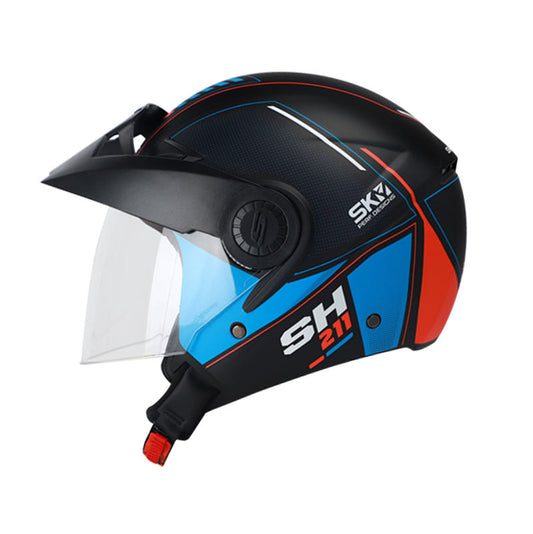 CASCO SHAFT SH-211 DELTA MATE NEGRO NARANJA NEON