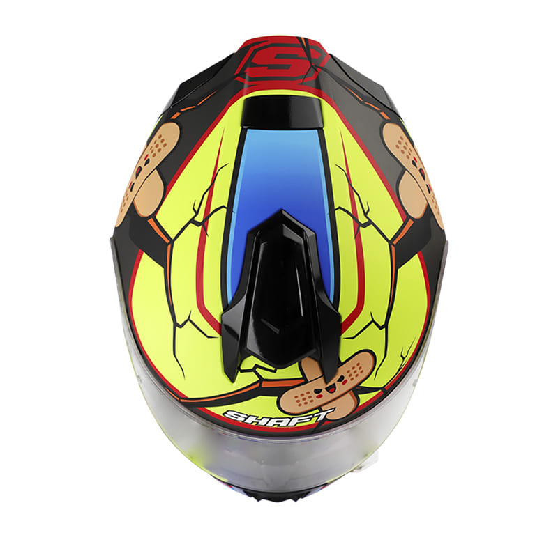 CASCO SHAFT SH-551 NEVER BROKE MATE AMARILLO NEON AZUL