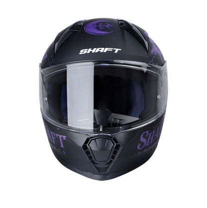 CASCO SHAFT SH-560 TAROT MATE NEGRO MORADO NEON